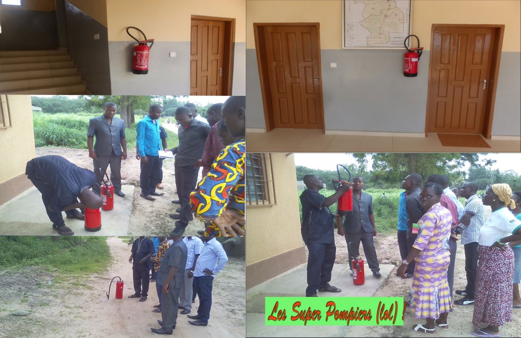 Quelques notions de lutte contre le feu et les incendies  enseignées au personnel de Creuset